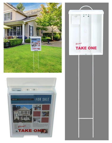 Outdoor Brochure Box with Lawn Stake